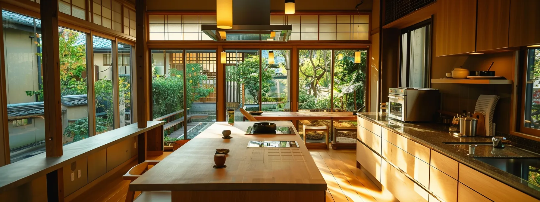 a sleek, modern kitchen with stylish cabinetry, high-end appliances, granite countertops, and contemporary lighting fixtures, showcasing the different expenses involved in a renovation project.